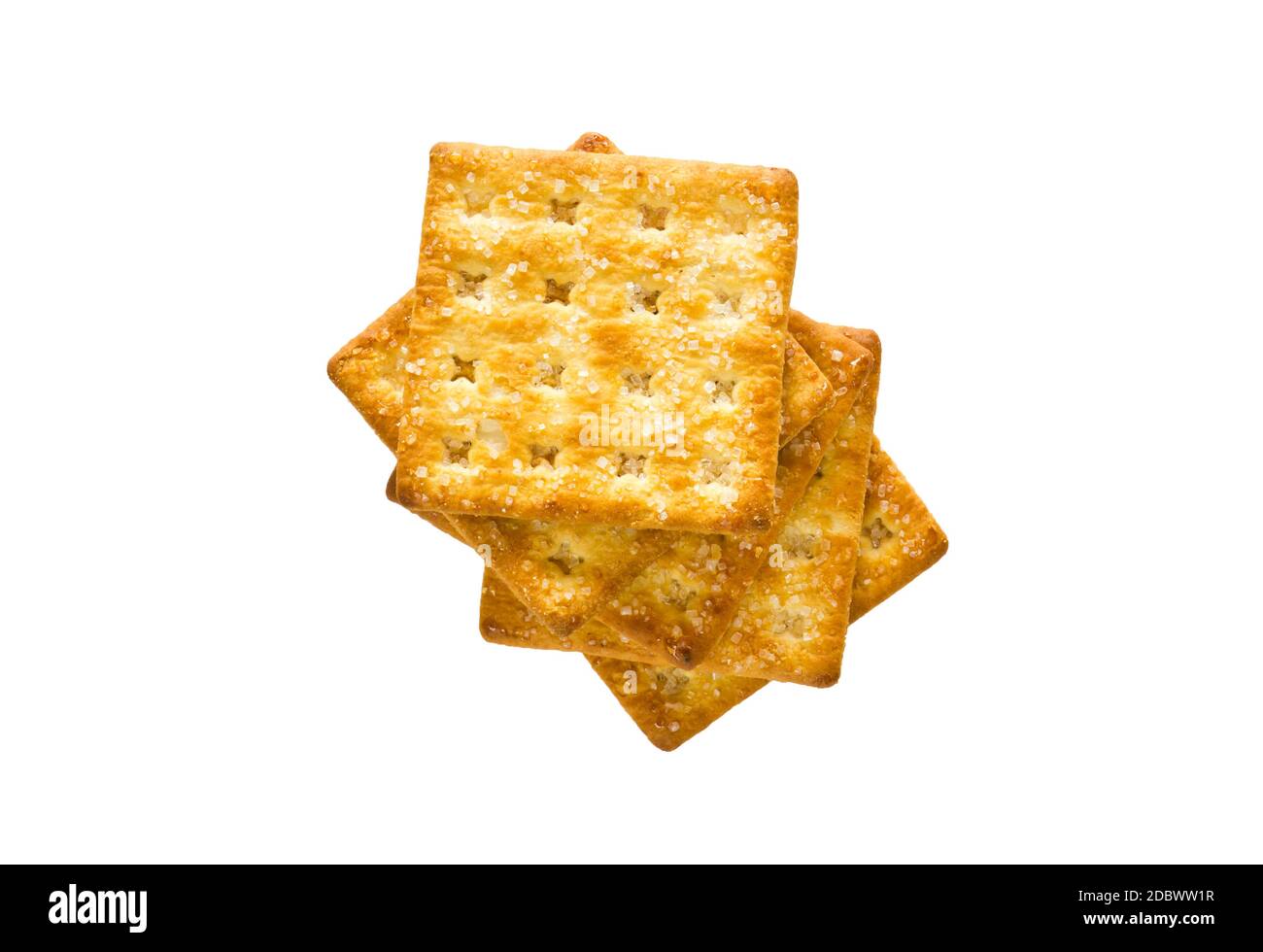 Sugar Crackers on a white background Stock Photo
