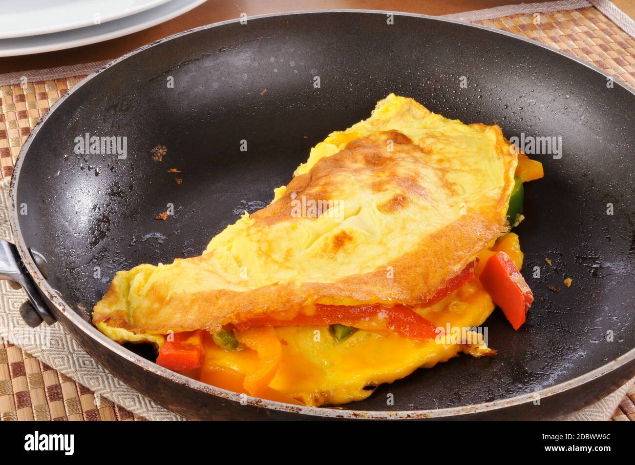 a western omelet in a skillet Stock Photo Alamy