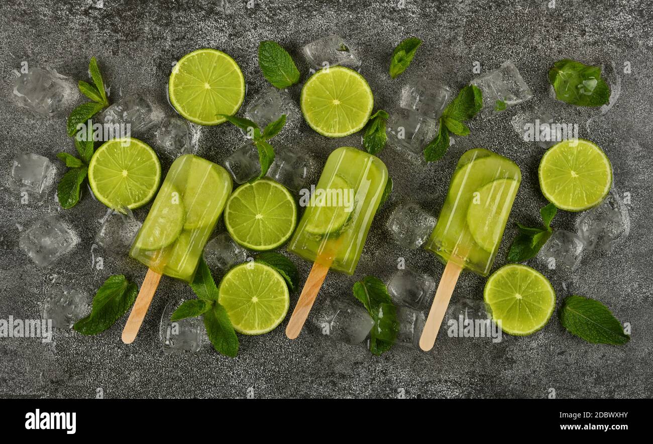 Ice block slices frozen lime hi-res stock photography and images - Alamy