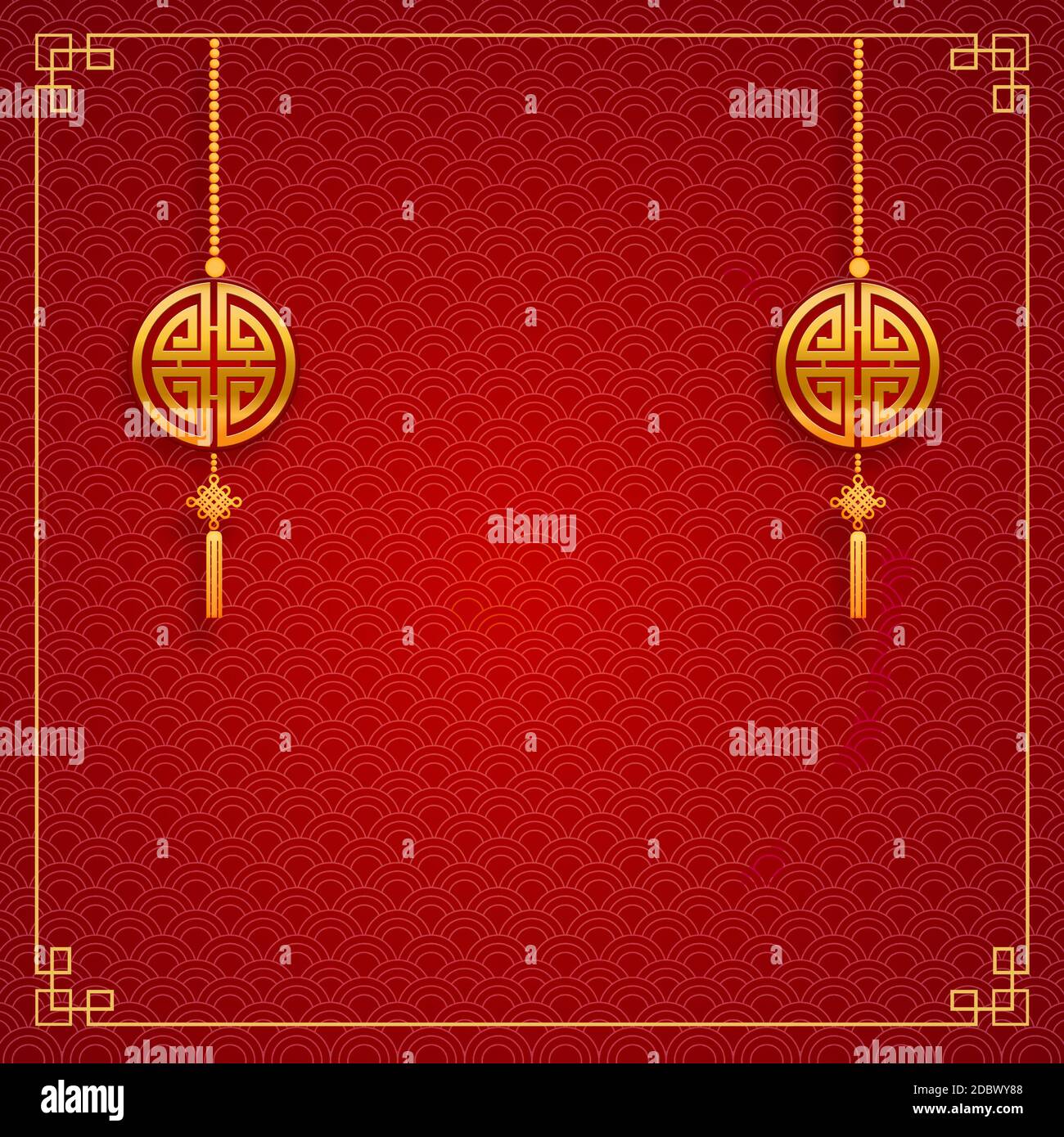 Happy Chinese new year card. Red background with traditional asian . Chinese mean Happy New Year, wealthy, Zodiac sign for greetings card, flyers, inv Stock Photo