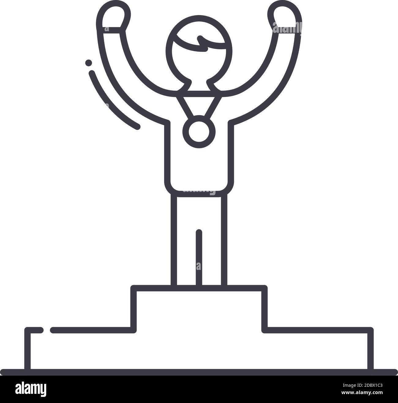 Leader icon, linear isolated illustration, thin line vector, web design ...