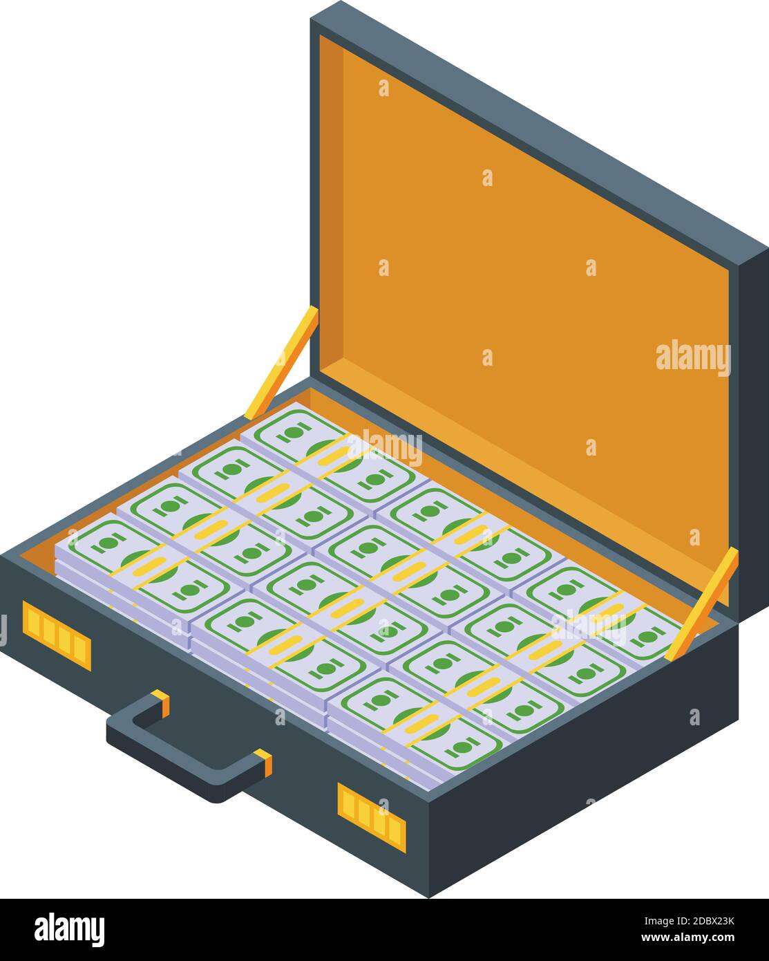 Bank money case icon. Isometric of bank money case vector icon for web ...