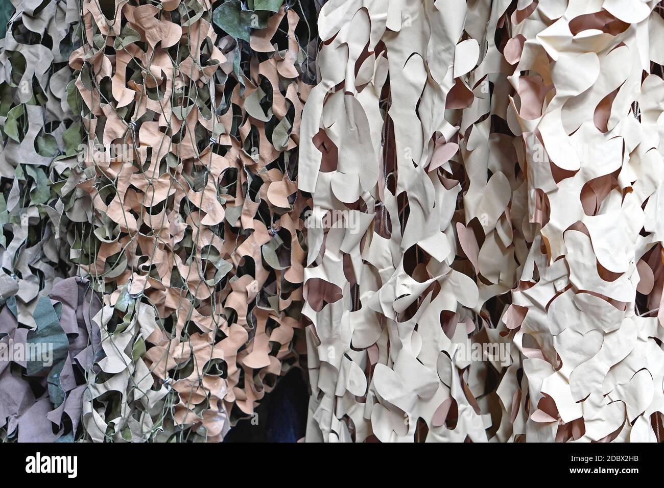 Camouflage net for hidding in nature Stock Photo