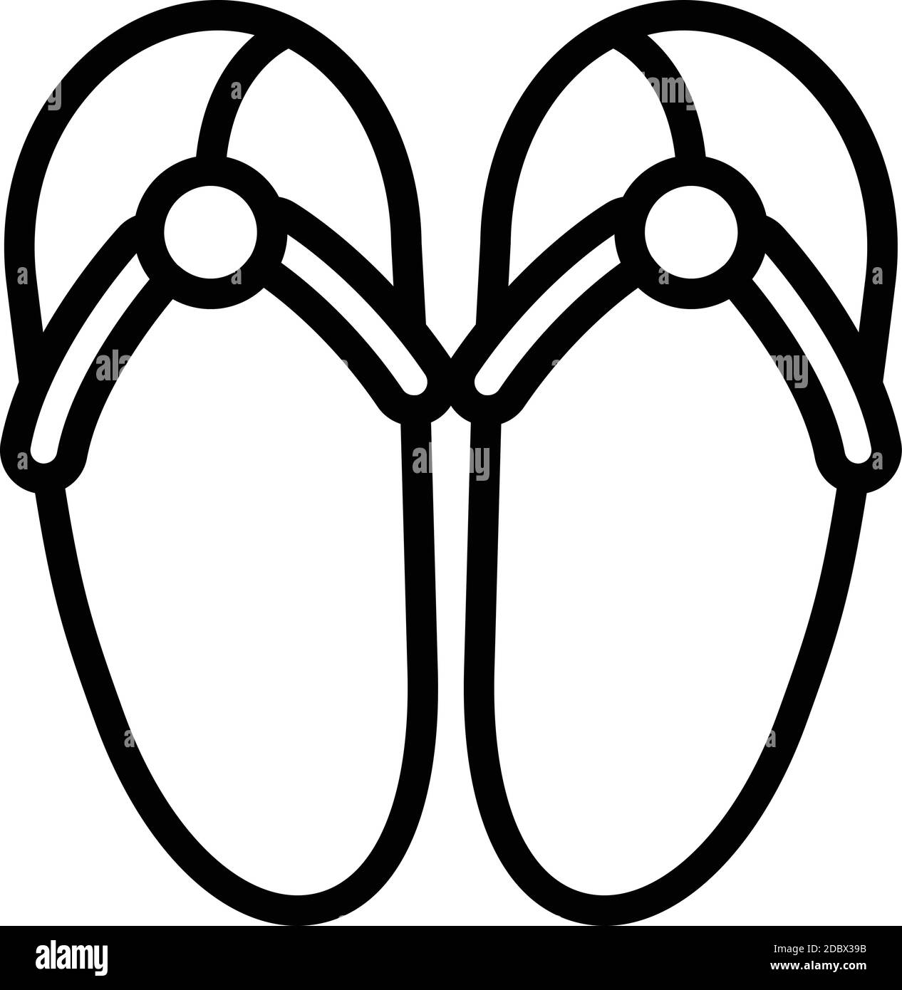 Beach sandals icon. Outline beach sandals vector icon for web design ...