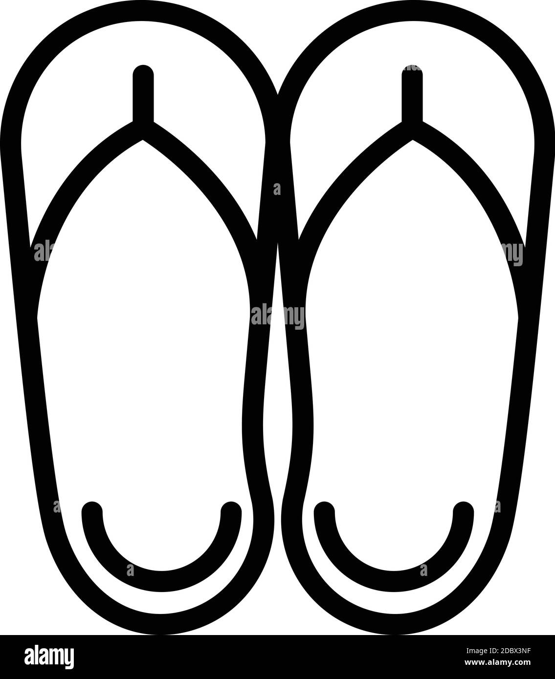 Slippers beach icon. Outline slippers beach vector icon for web design ...