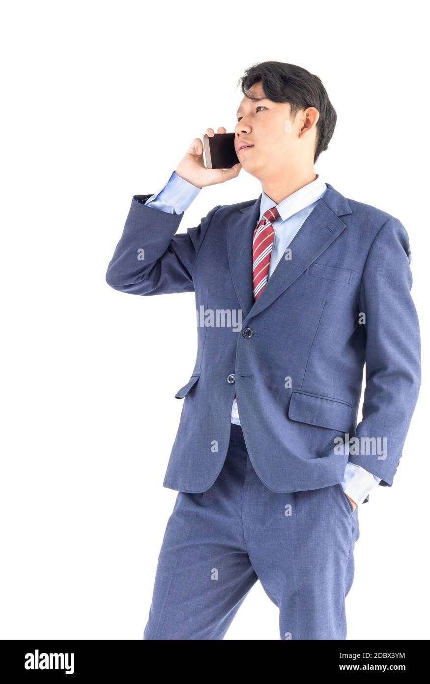Young asian business men portrait in suit over white background Stock ...