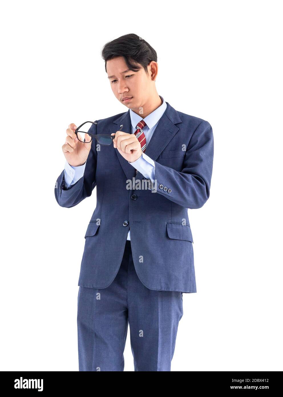 Young asian business men portrait in suit isolated over white ...