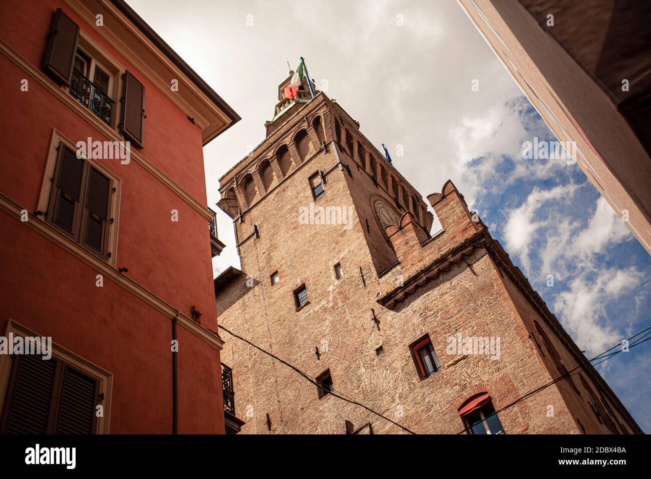 Bologna, Italy: historic architecture detail of some buildings Stock ...