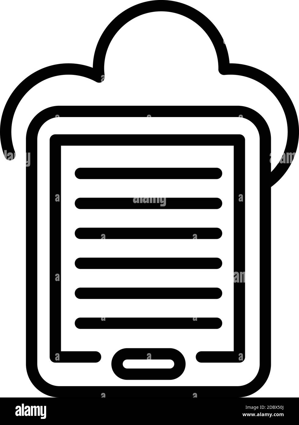 Ebook data cloud icon. Outline ebook data cloud vector icon for web ...