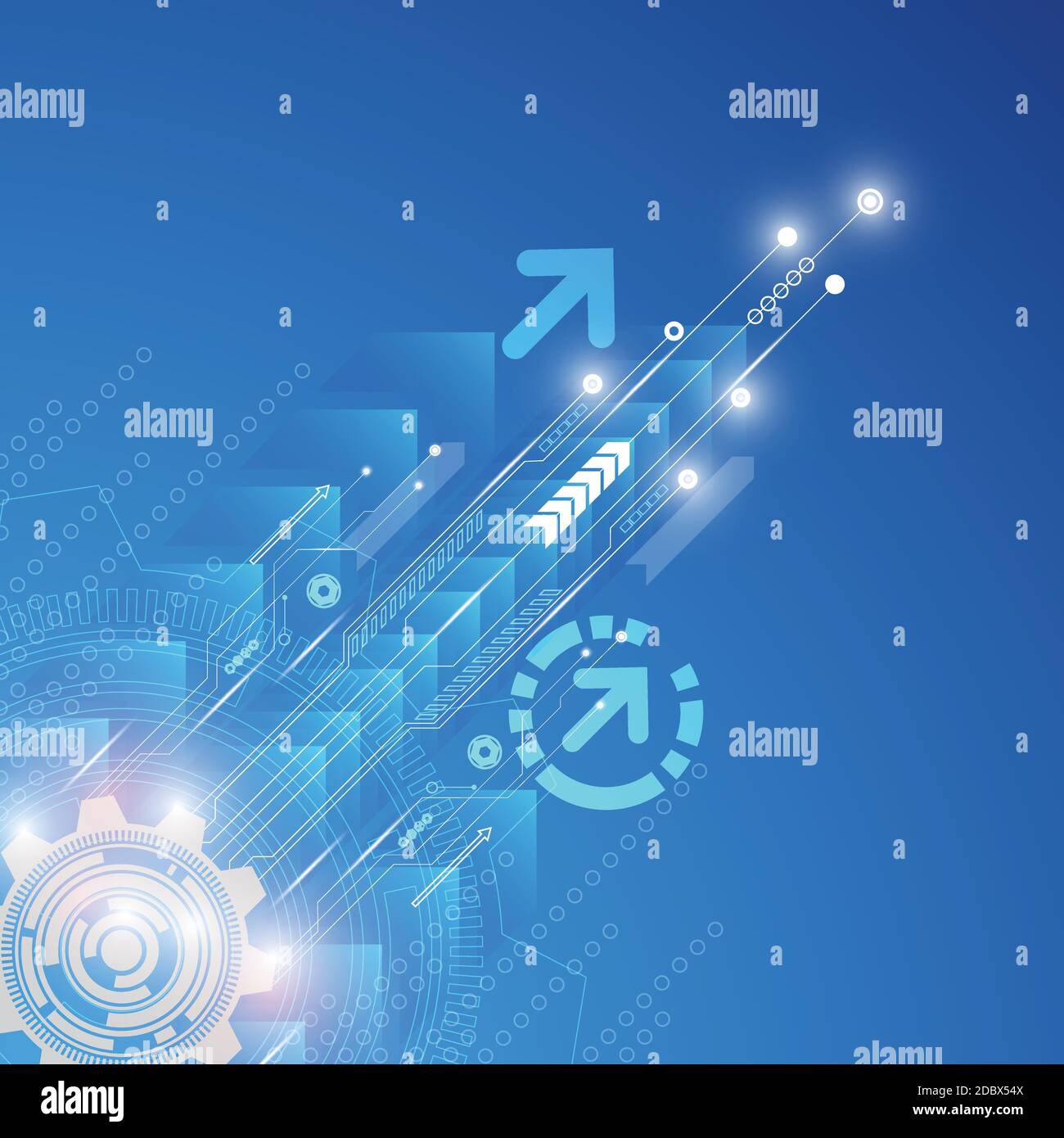 Vector abstract background of technological innovation. Stock Vector