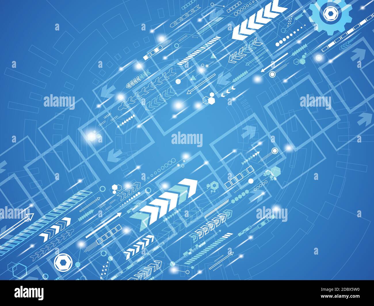 Vector abstract background of technological innovation. Stock Vector