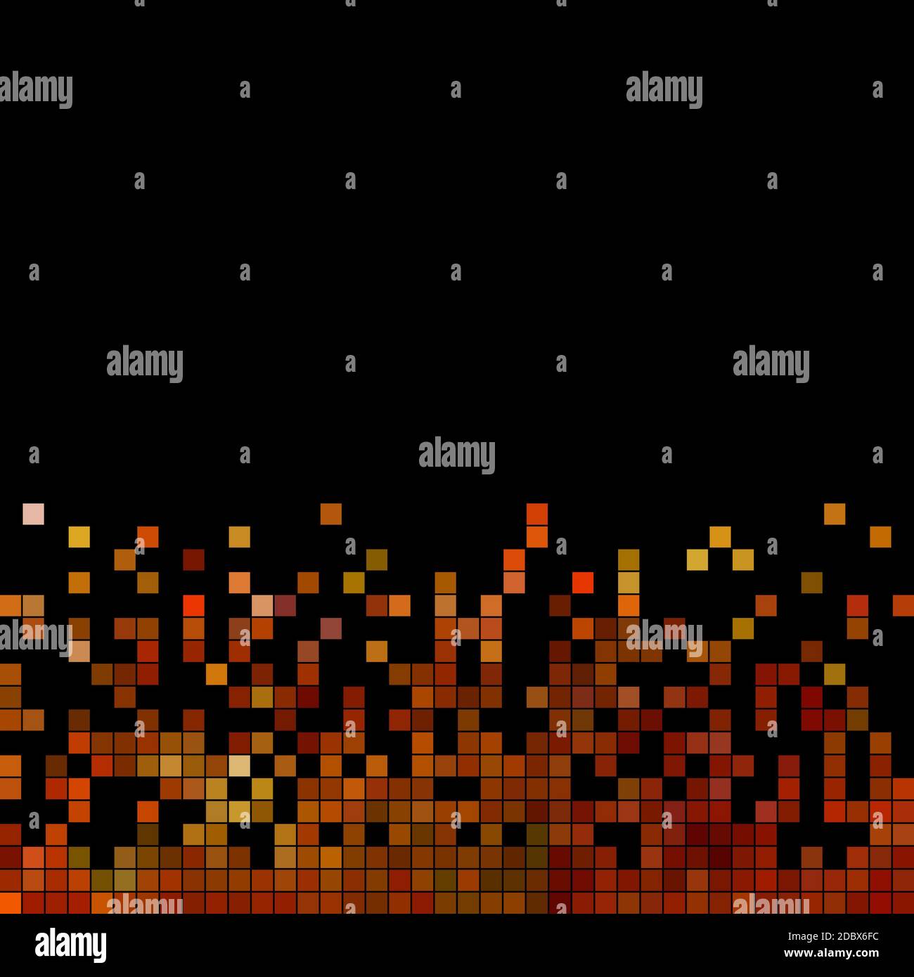 abstract square pixel mosaic background - orange Stock Photo - Alamy