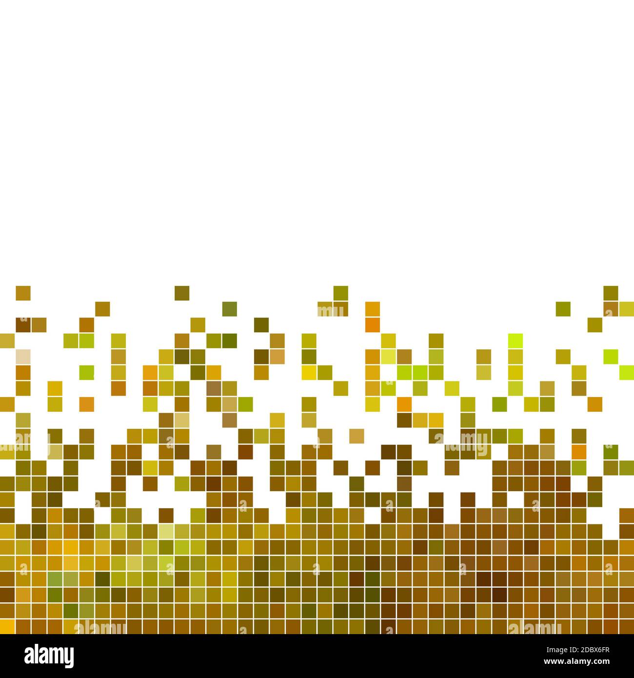 abstract square pixel mosaic background - yellow Stock Photo - Alamy