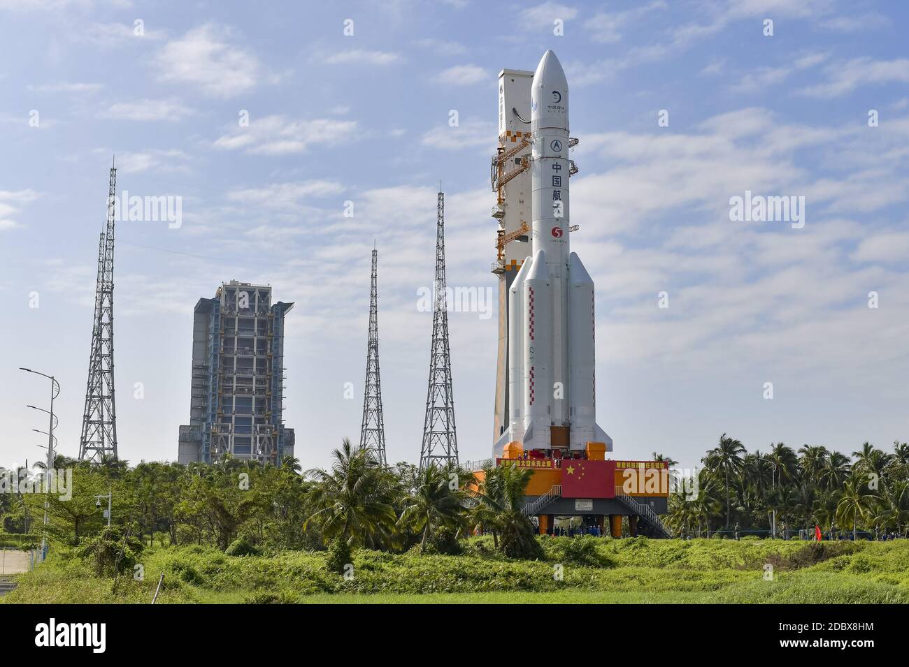 Wenchang, China. 17th Nov, 2020. The Chang'e 5 lunar probe completes the vertical transport in Wenchang, Hainan, China on 17th November, 2020.(Photo by TPG/cnsphotos) Credit: TopPhoto/Alamy Live News Stock Photo