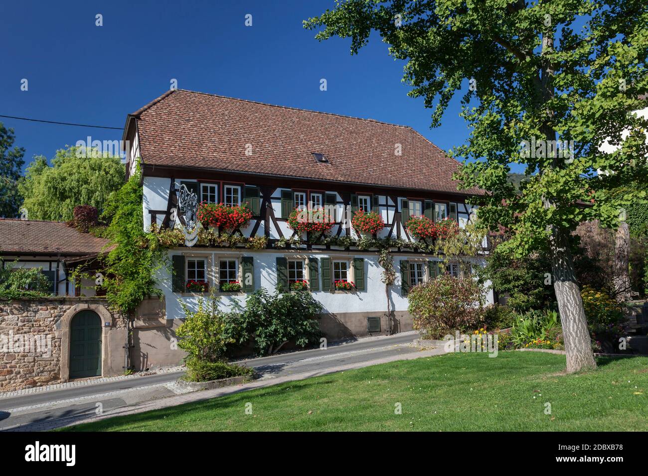 geography / travel, Germany, Rhineland-Palatinate, Neustadt at the Wine Route, con Meerspinnkeller in , Additional-Rights-Clearance-Info-Not-Available Stock Photo