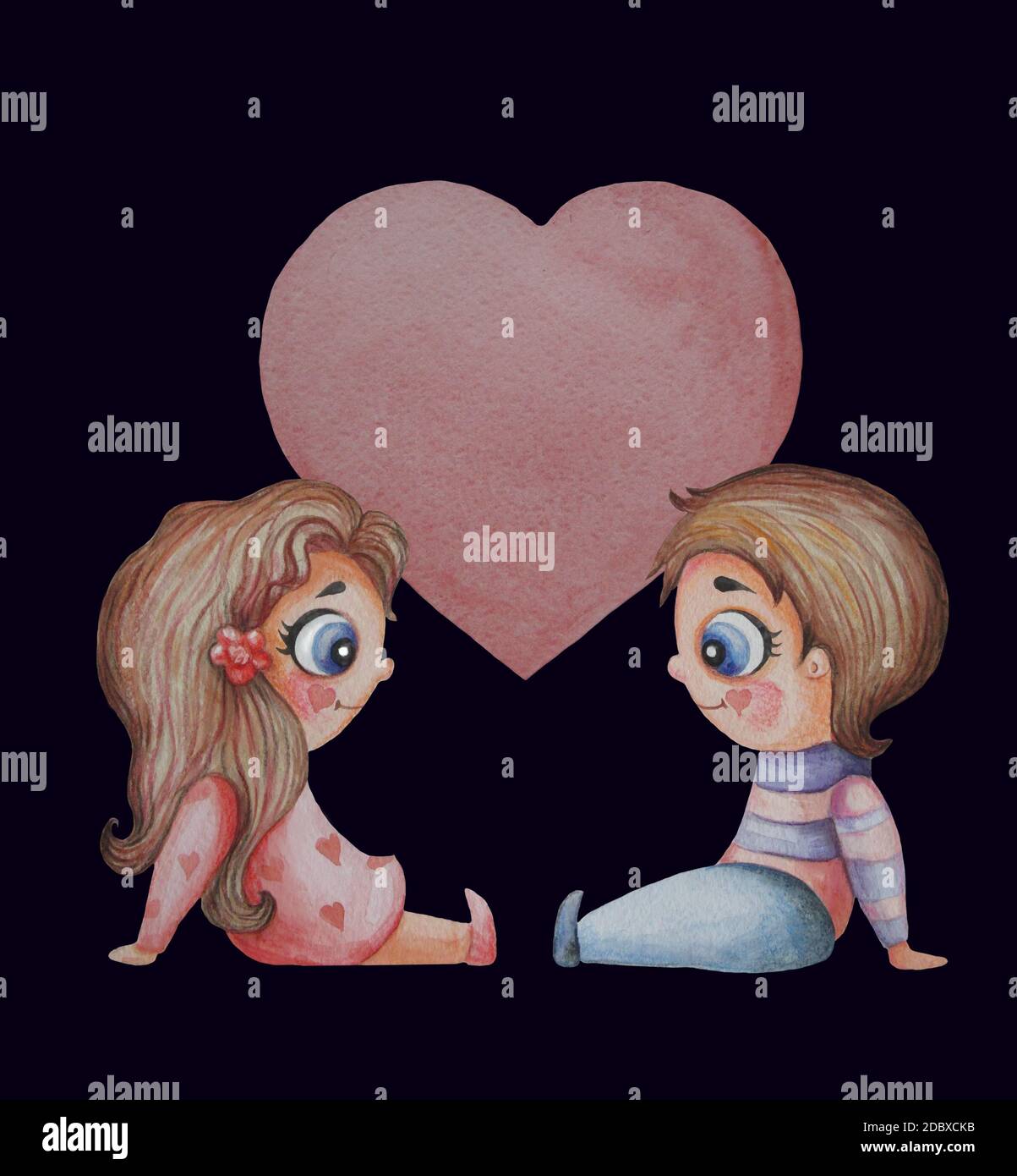 Love Concept Two Lovers A Cute Boy And A Girl Sit Opposite Each Other Against The Background Of A Pink Heart Postcard Hand Drawing On Black Backgr Stock Photo Alamy Love Concept Two Lovers A Cute Boy And A Girl Sit Opposite Each Other Against The Background Of A Pink Heart Postcard Hand Drawing On Black Backgr Stock Photo Alamy