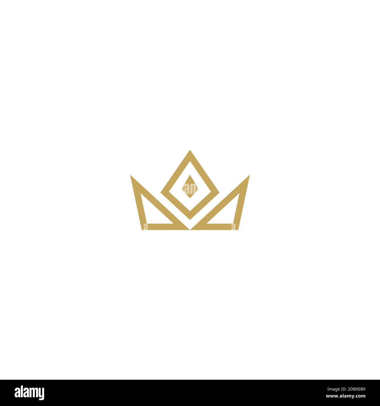 Gold crown icon isolated on white. Royal, luxury, vip, first class sign ...