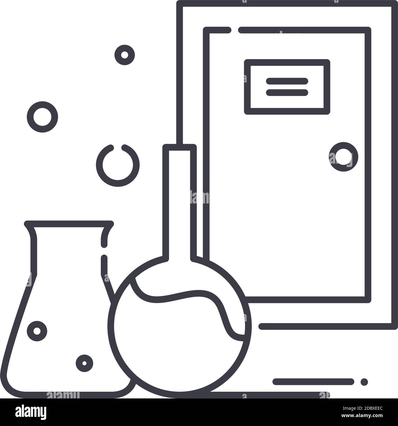 Laboratory icon, linear isolated illustration, thin line vector, web ...