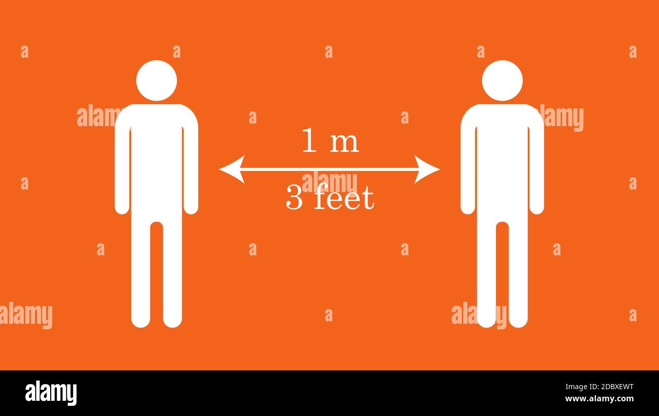 Keep distance sign Coronovirus epidemic protective equipment Preventive