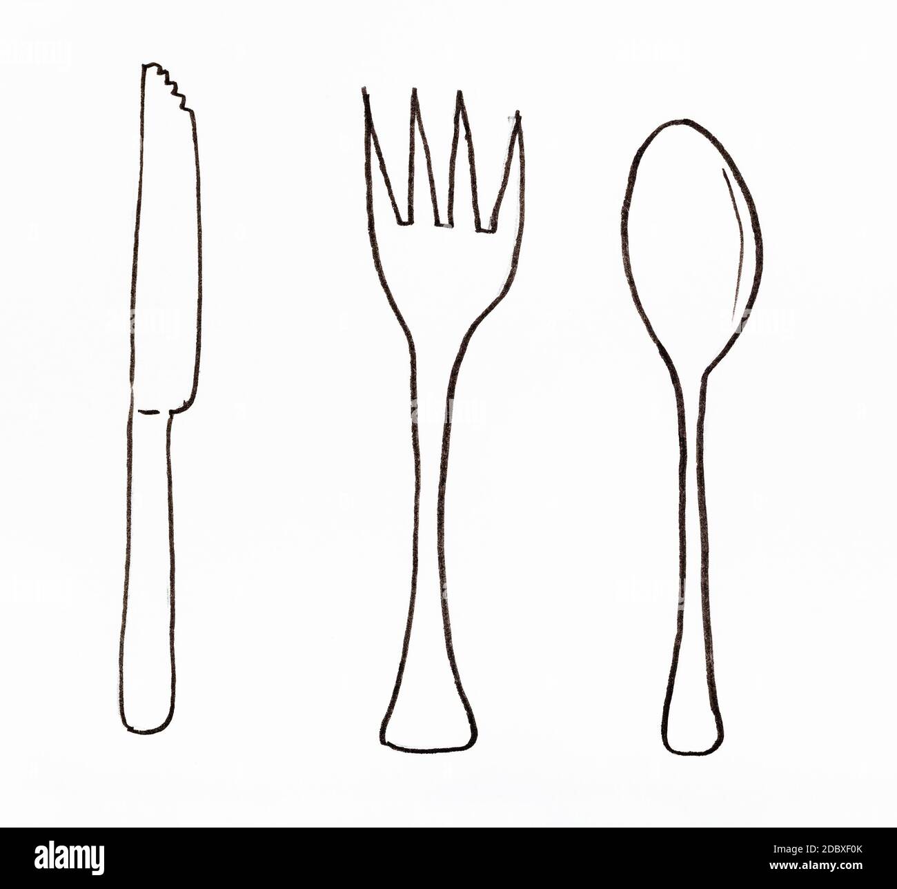 Top view kitchen knife hand Cut Out Stock Images & Pictures Alamy