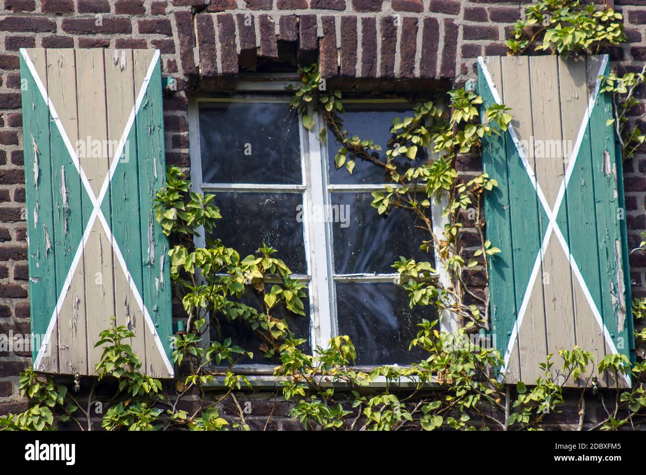 old window with wooden shutters Stock Photo - Alamy