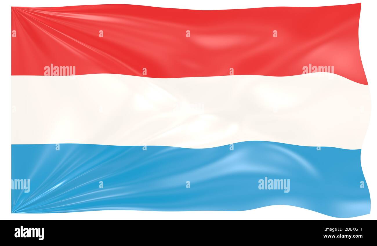 3d Illustration of a Waving Flag of Luxembourg Stock Photo