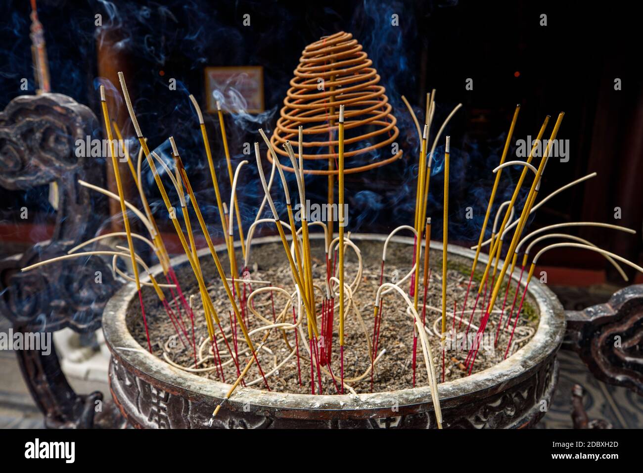incense sticks in a buddhist temple Stock Photo Alamy
