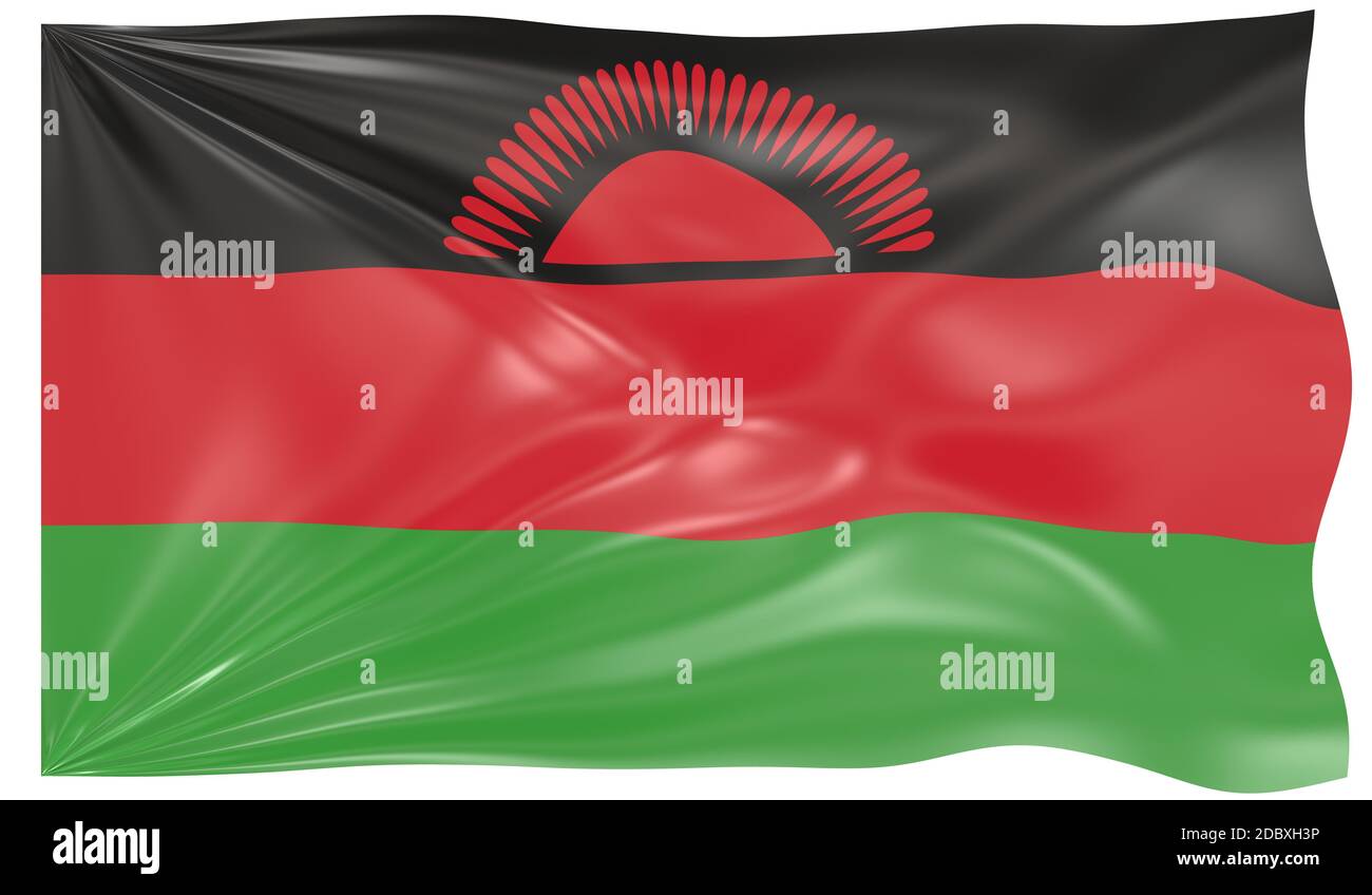 3d Illustration of a Waving Flag of Malawi Stock Photo - Alamy