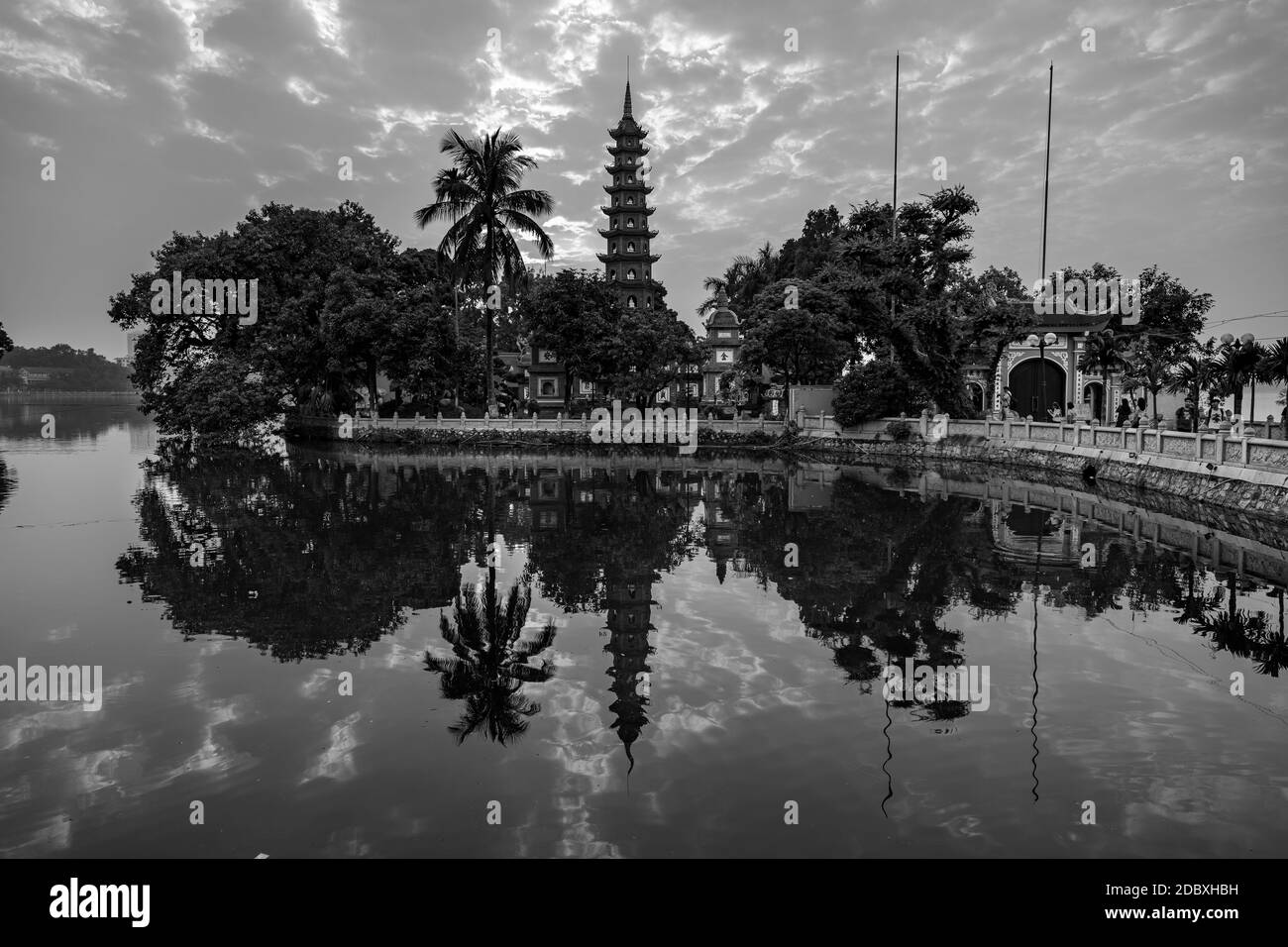 The Tran Quoc-Pagode in Hanoi in Vietnam Stock Photo