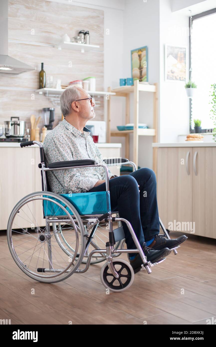 Old man wheelchair sad hi-res stock photography and images - Alamy