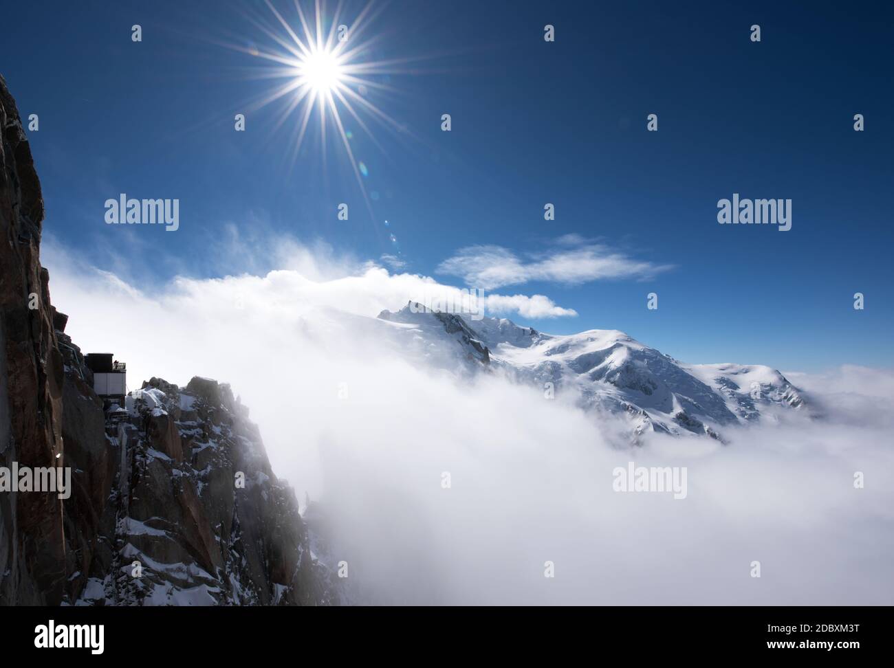 Aiguille du Midi View, looking towards Mont Blanc Stock Photo - Alamy