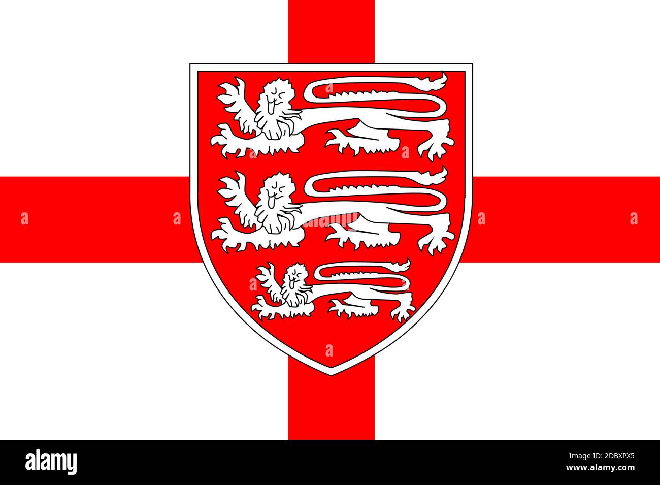 The Flag Of Saint George Of England With The Three British Lions The Flag Of Saint George Of England With The Three British Lions