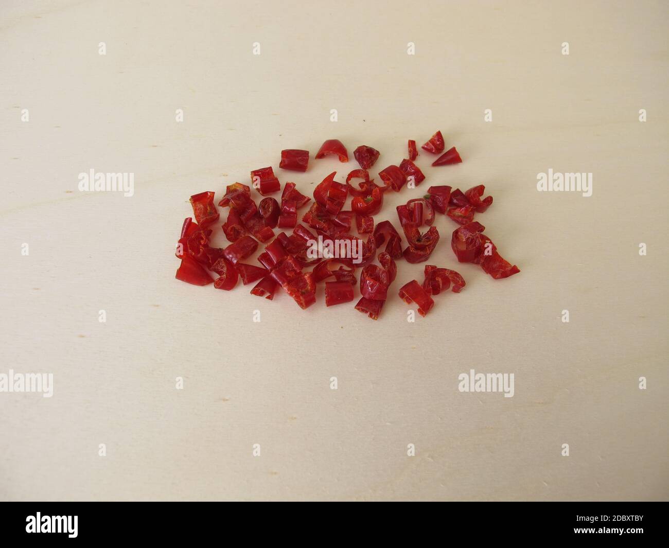 Dried red rosehip peel from the wild rose, dogrose Stock Photo