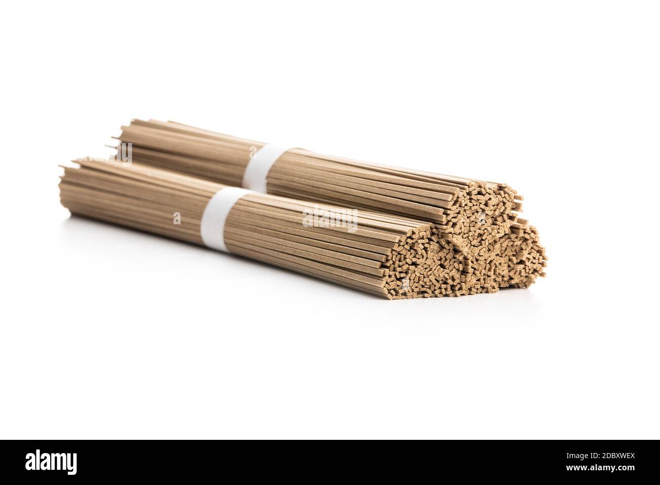 Uncooked soba noodles. Traditional Japanese noodles isolated on white background Stock Photo Alamy