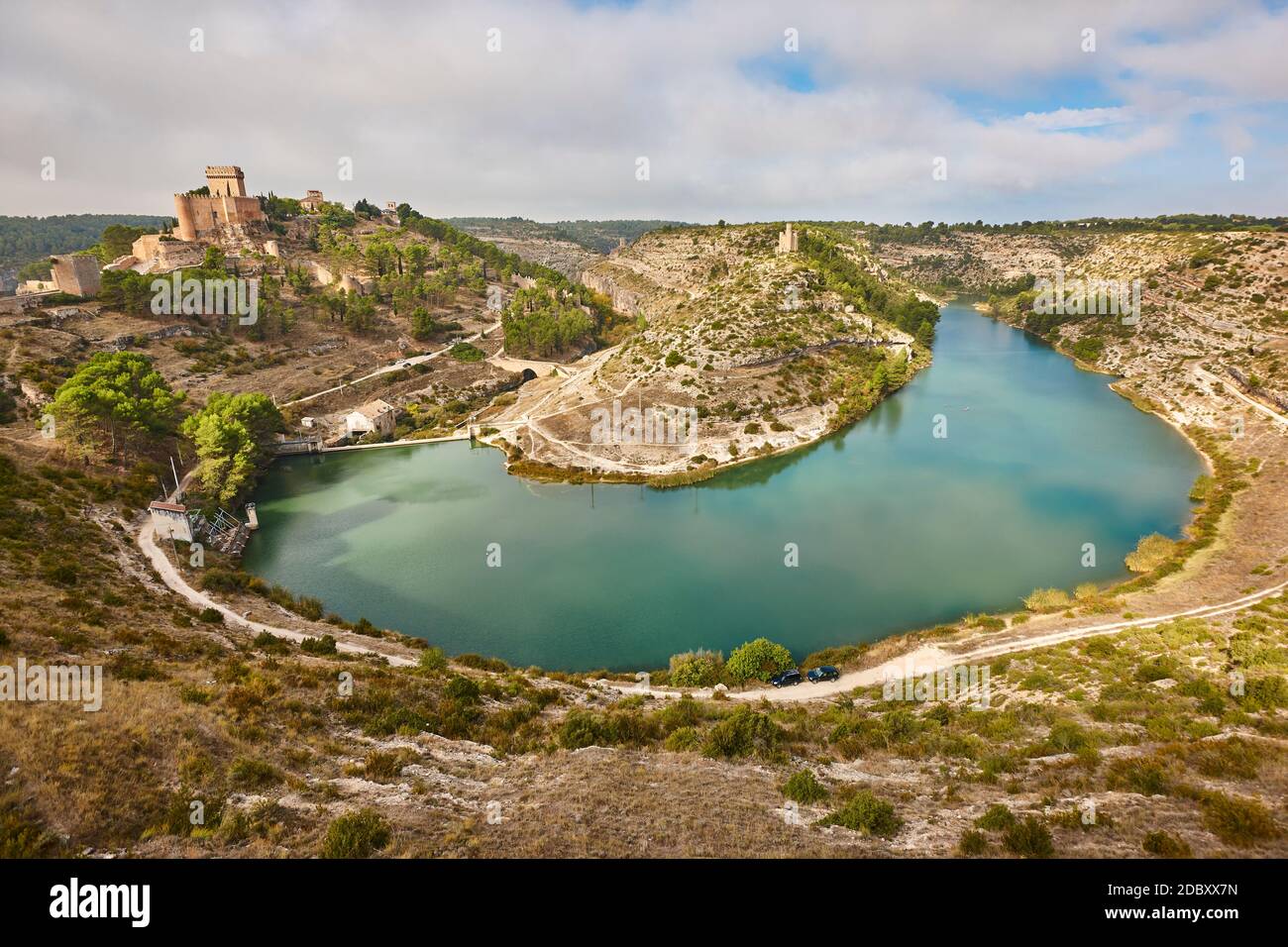 Spanish picturesque medieval fortress and river in Alarcon, Cuenca ...