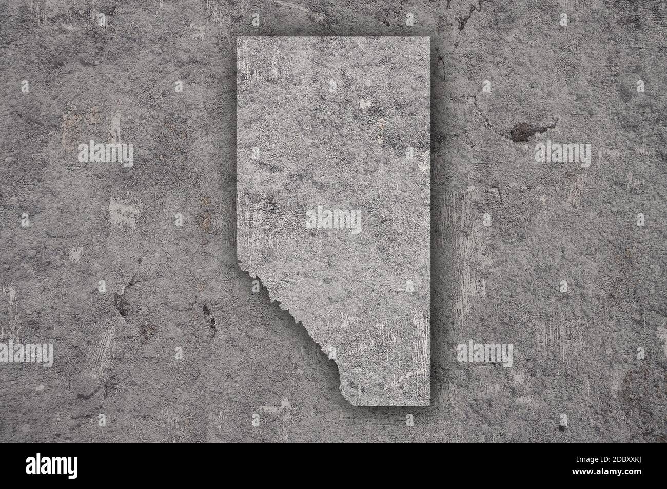 Map of Alberta on weathered concrete Stock Photo - Alamy