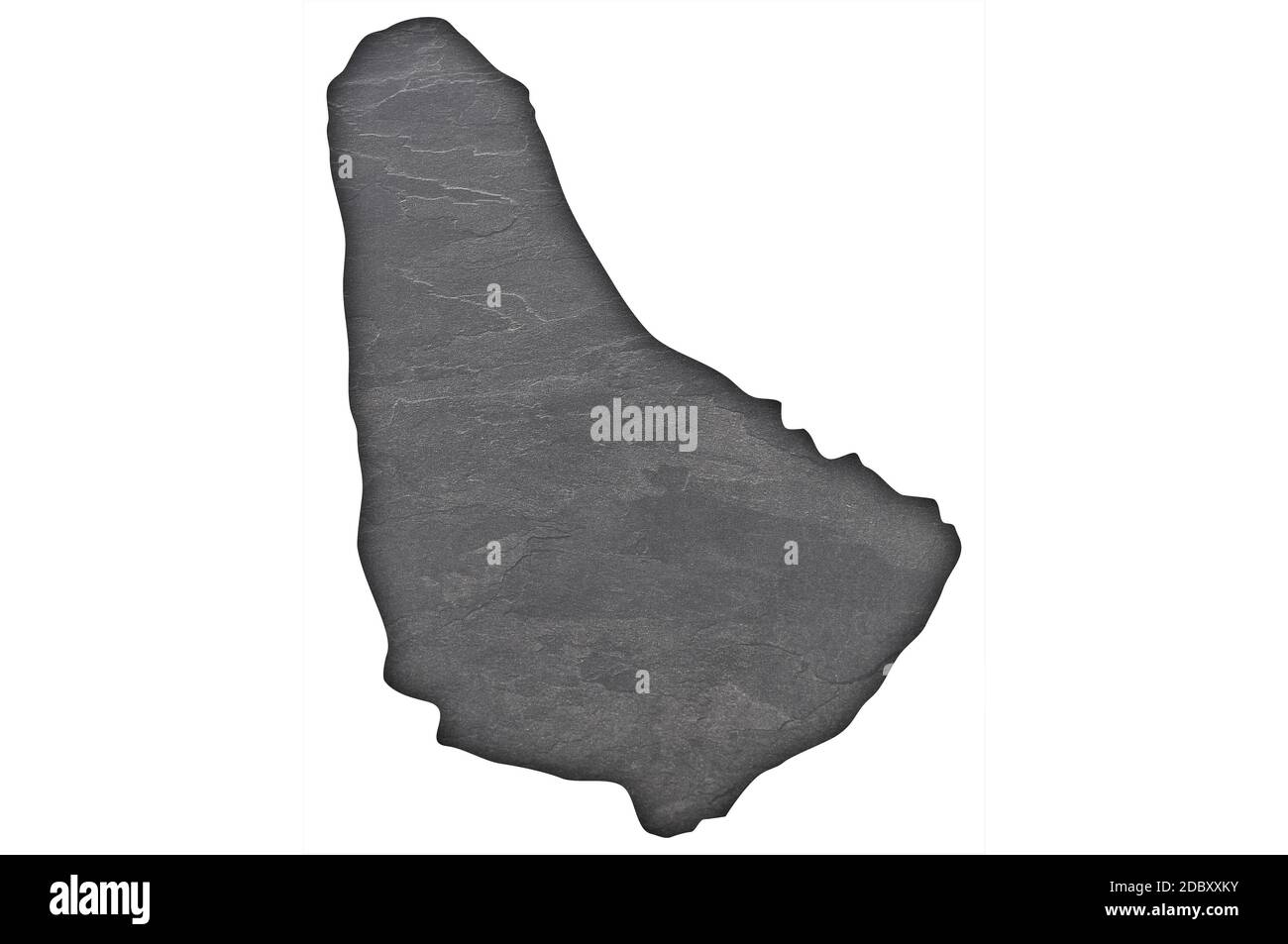 Map of Barbados on dark slate Stock Photo - Alamy
