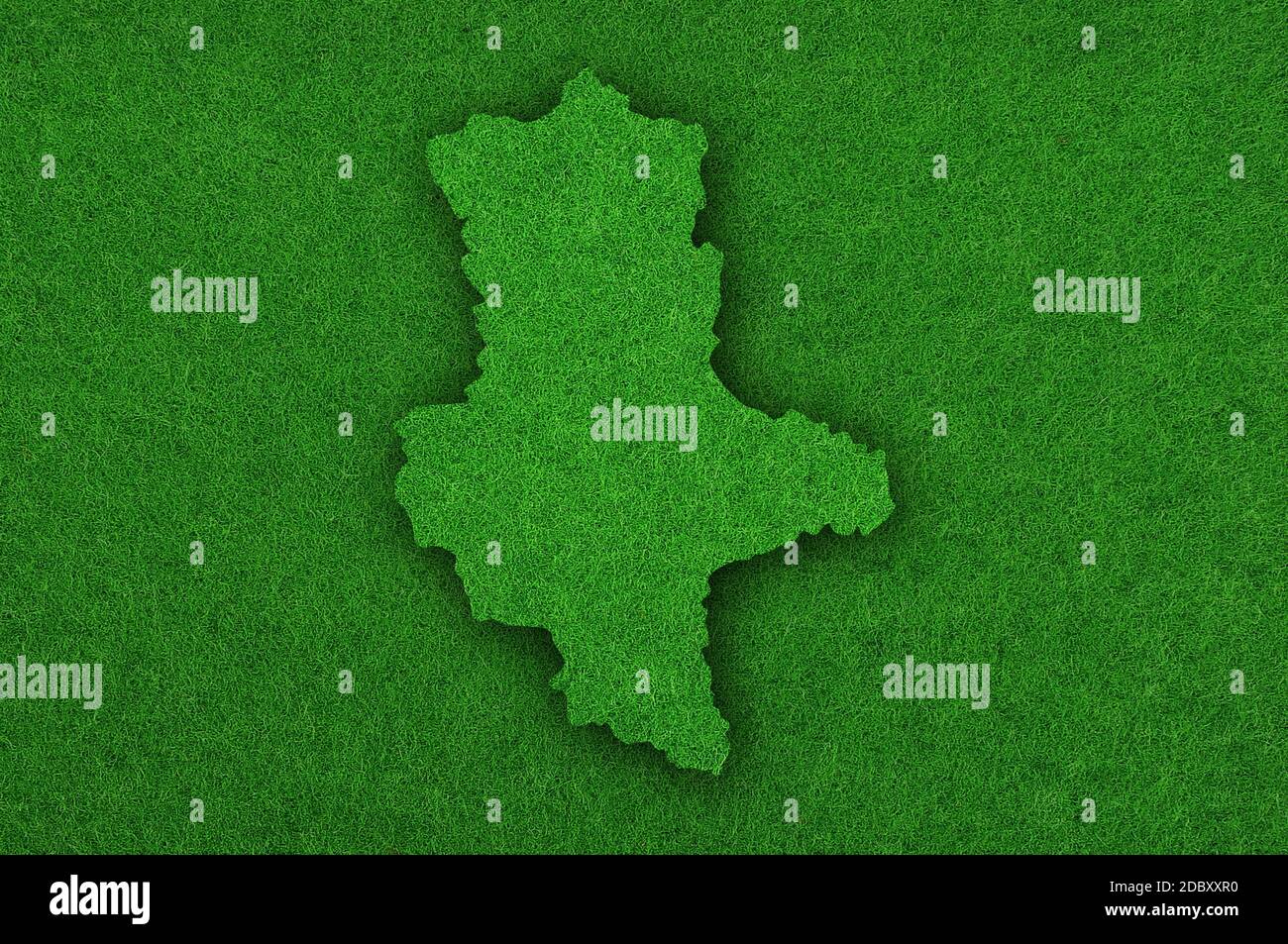 Map of Saxony-Anhalt on green felt Stock Photo - Alamy