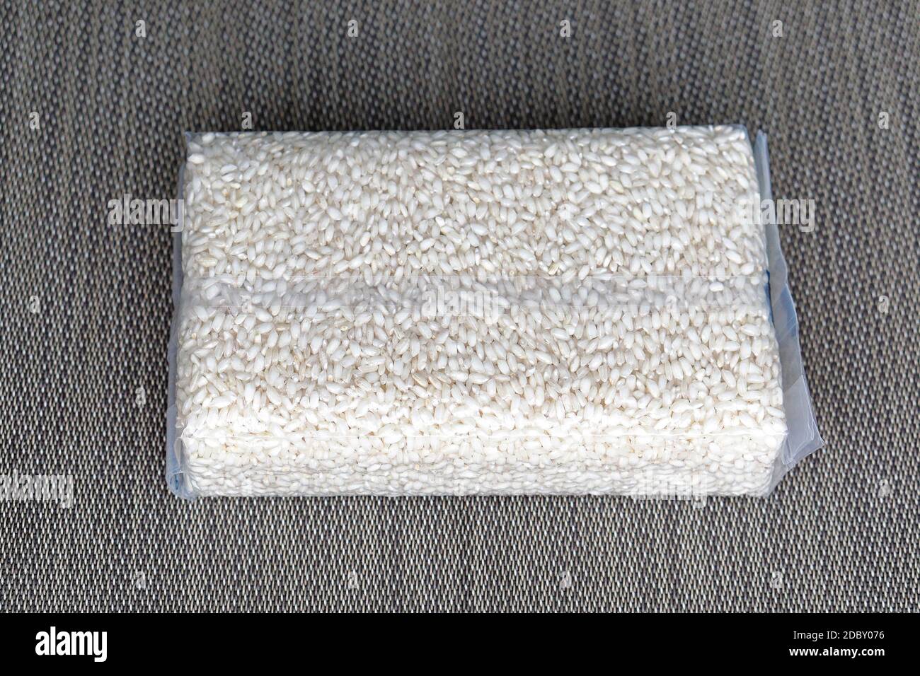 Vacuum sealed bag of white rice Stock Photo Alamy