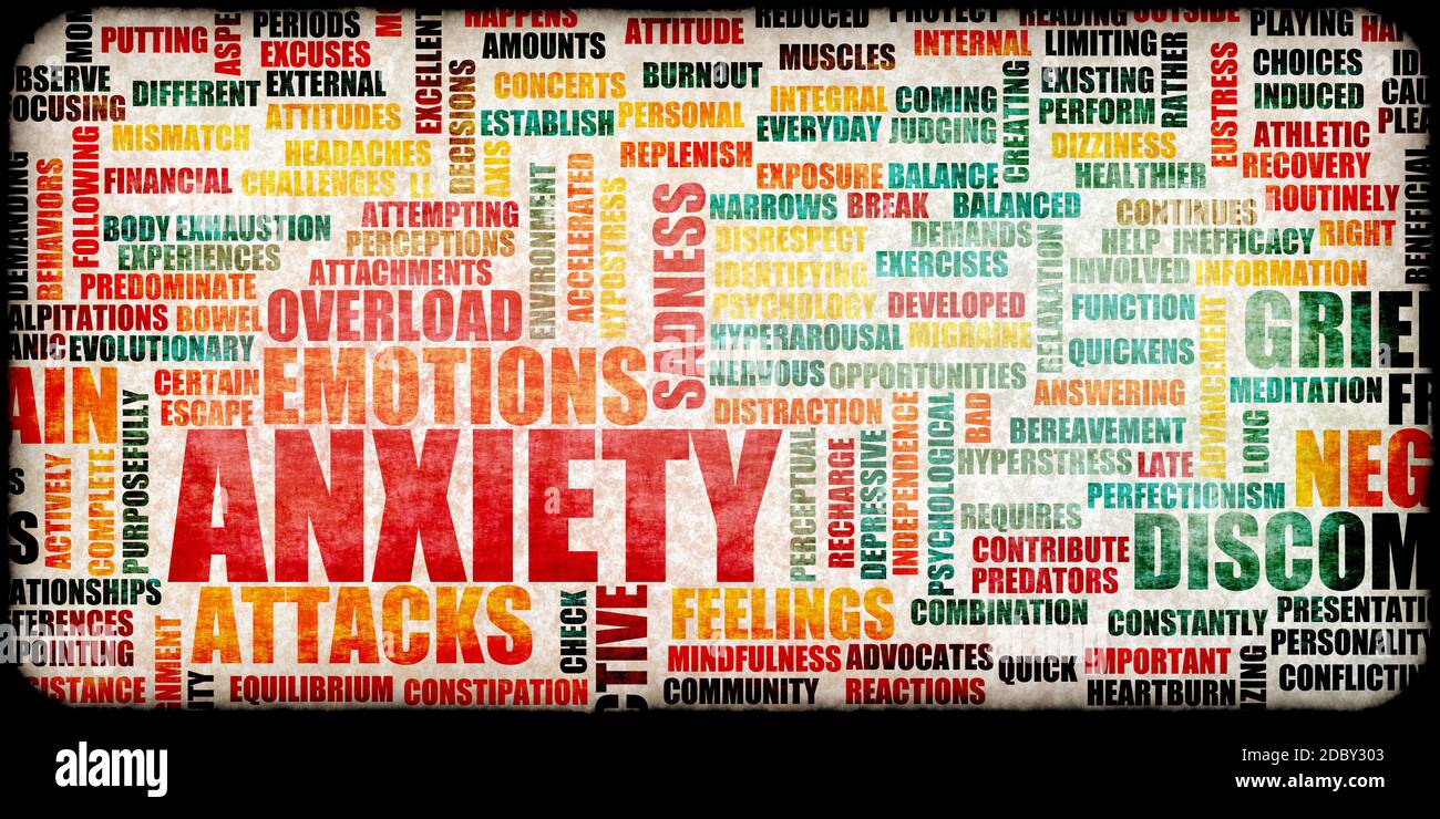 Anxiety and Stress Management as a Mental Health Concept Stock Photo ...