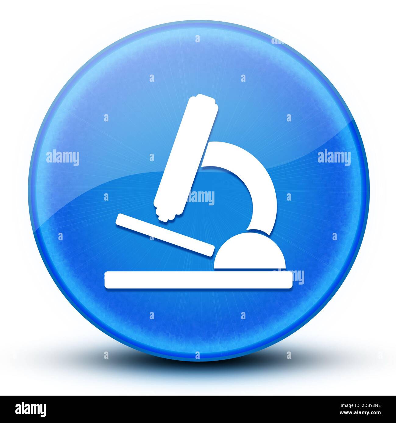 Microscope eyeball glossy blue round button abstract illustration Stock ...
