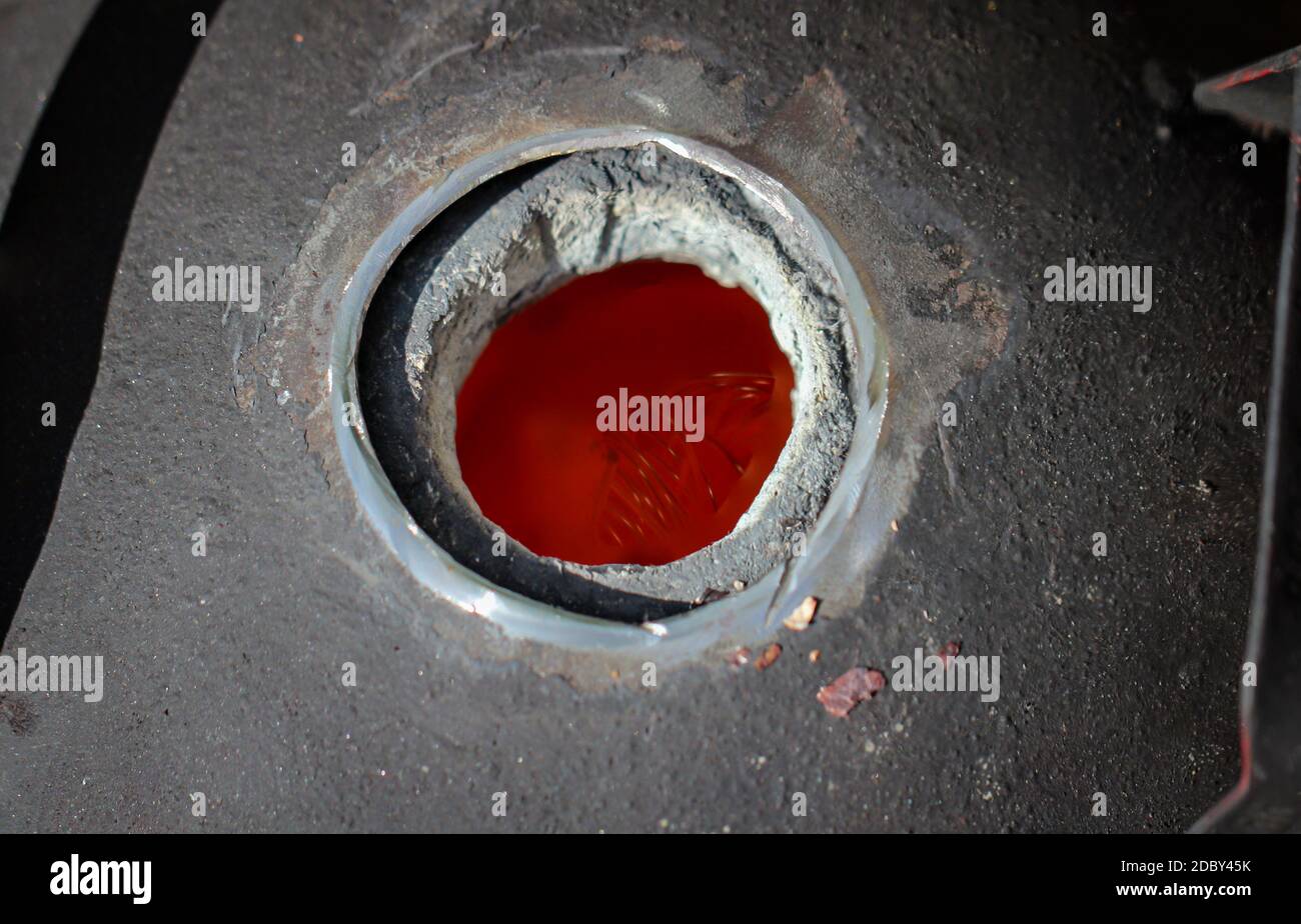 A furnace in which copper is melted Stock Photo Alamy