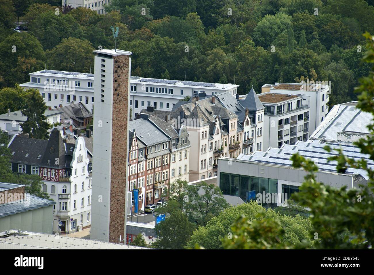 Blick vom Schlossberg auf Marburg Stock Photo