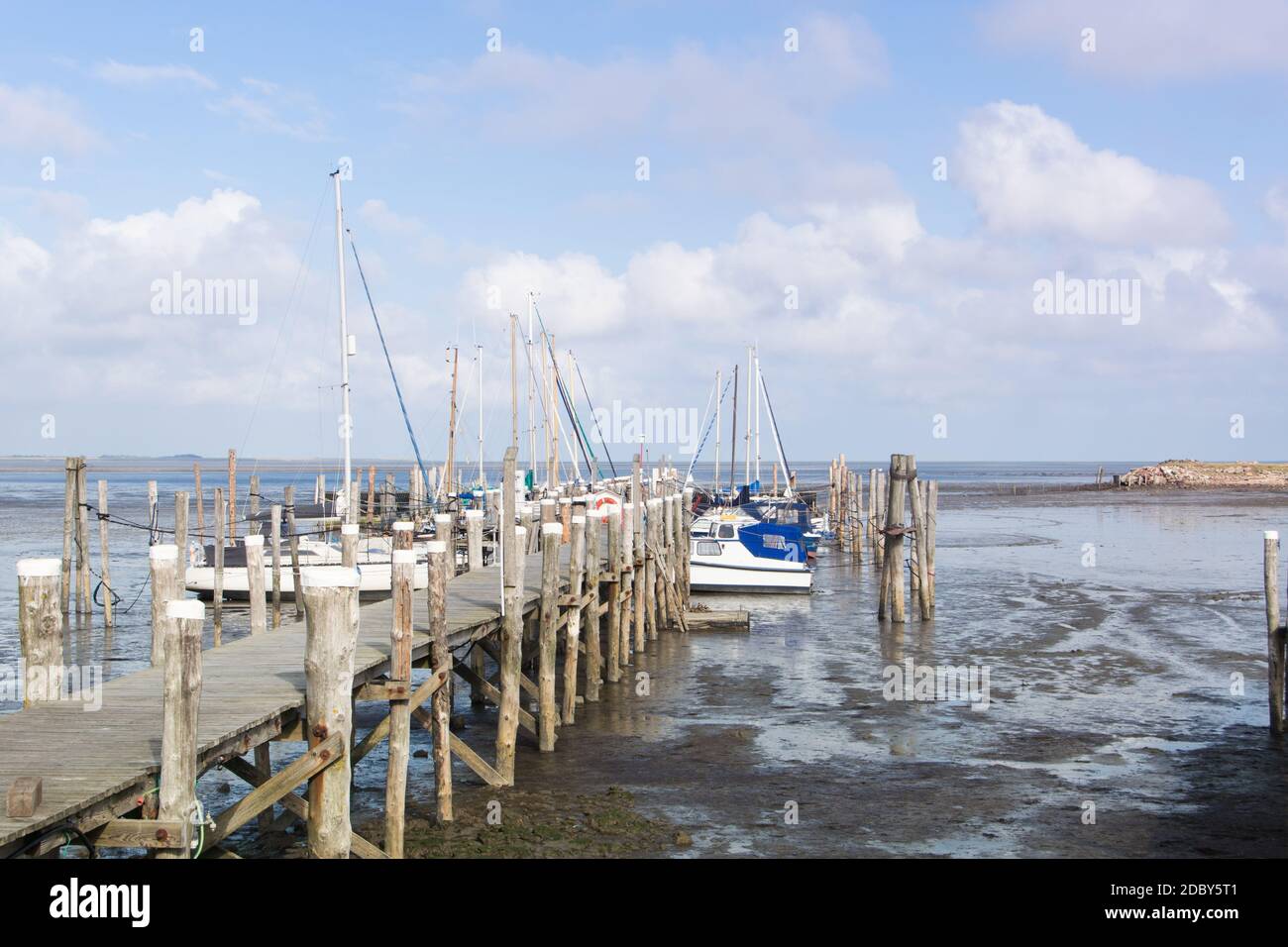 boats at the port of rantum, sylt in germany Stock Photo