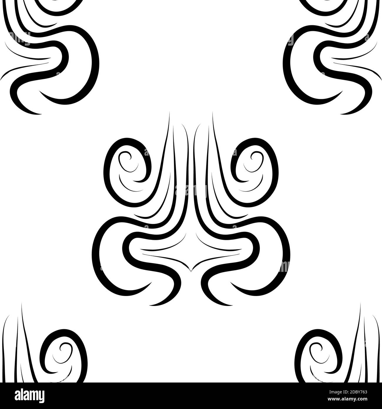 abstract black and white damask seamless pattern Stock Photo - Alamy