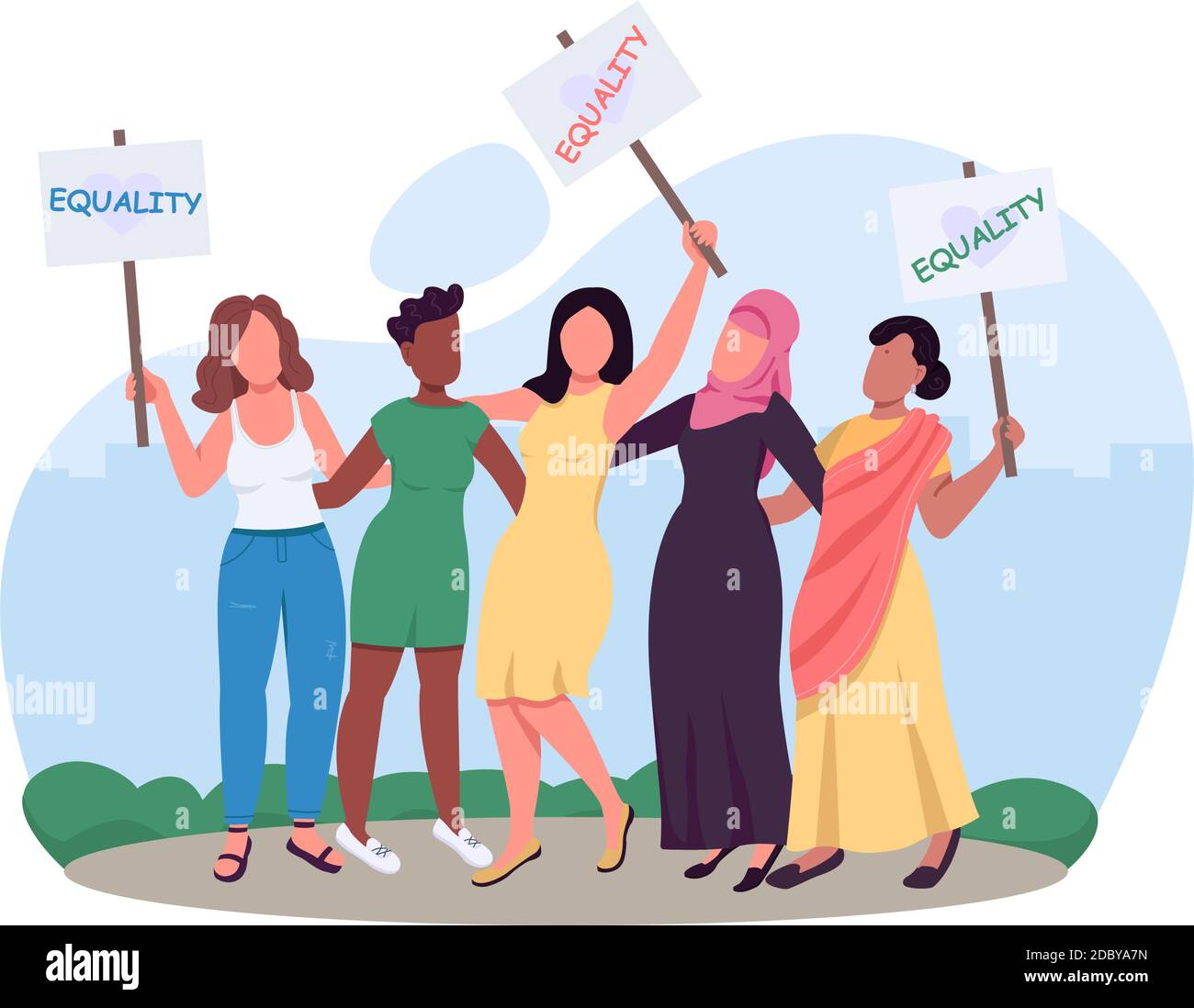 Female Empowerment 2d Vector Web Banner Poster Stock Vector Image And Art Alamy 2588