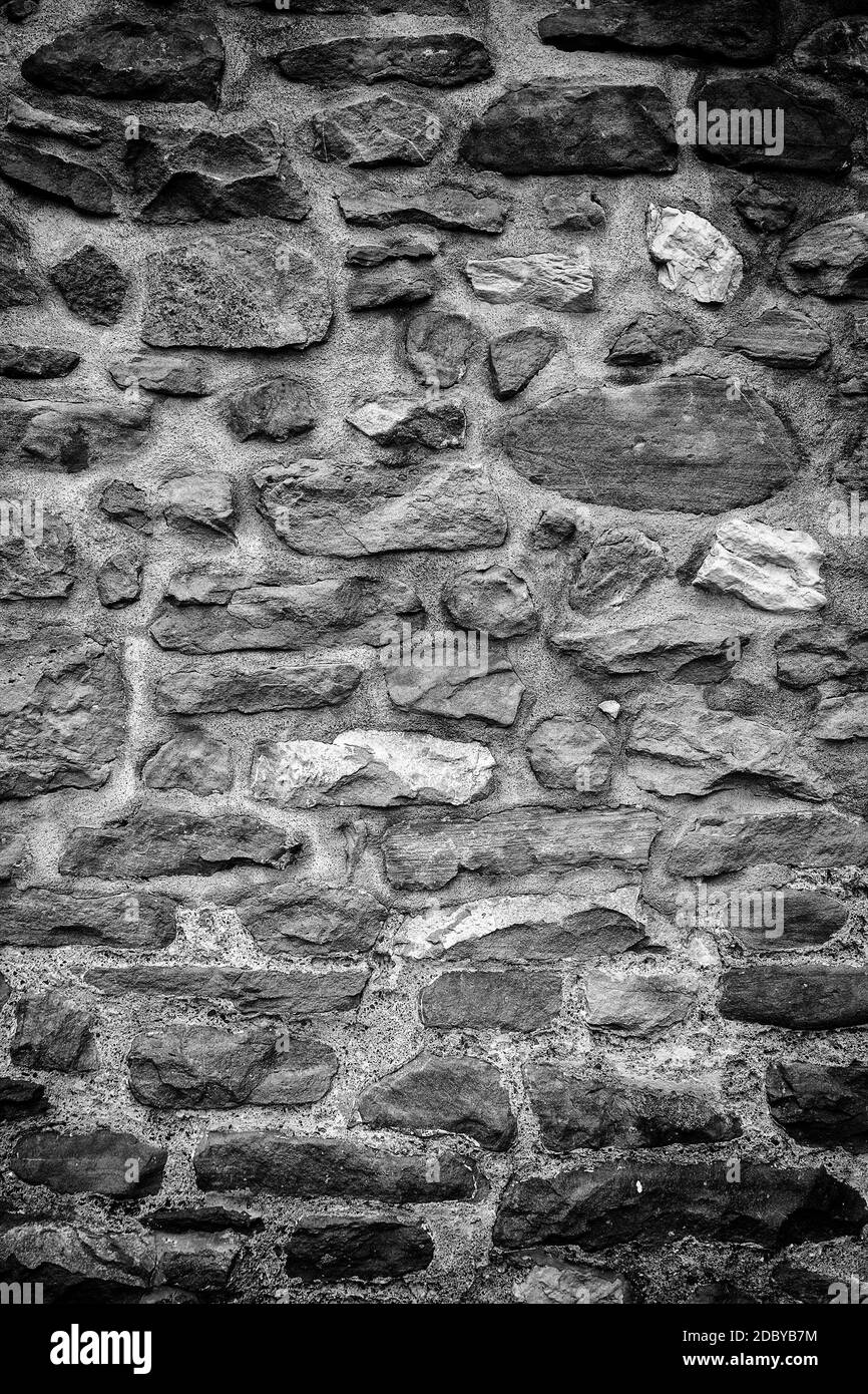 Textured stone background, detail of wall decorated with marble Stock Photo