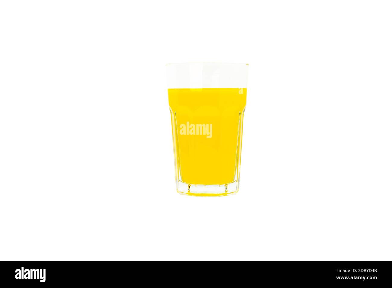 glass yellow lemonade insulated on white background studioshot Stock Photo