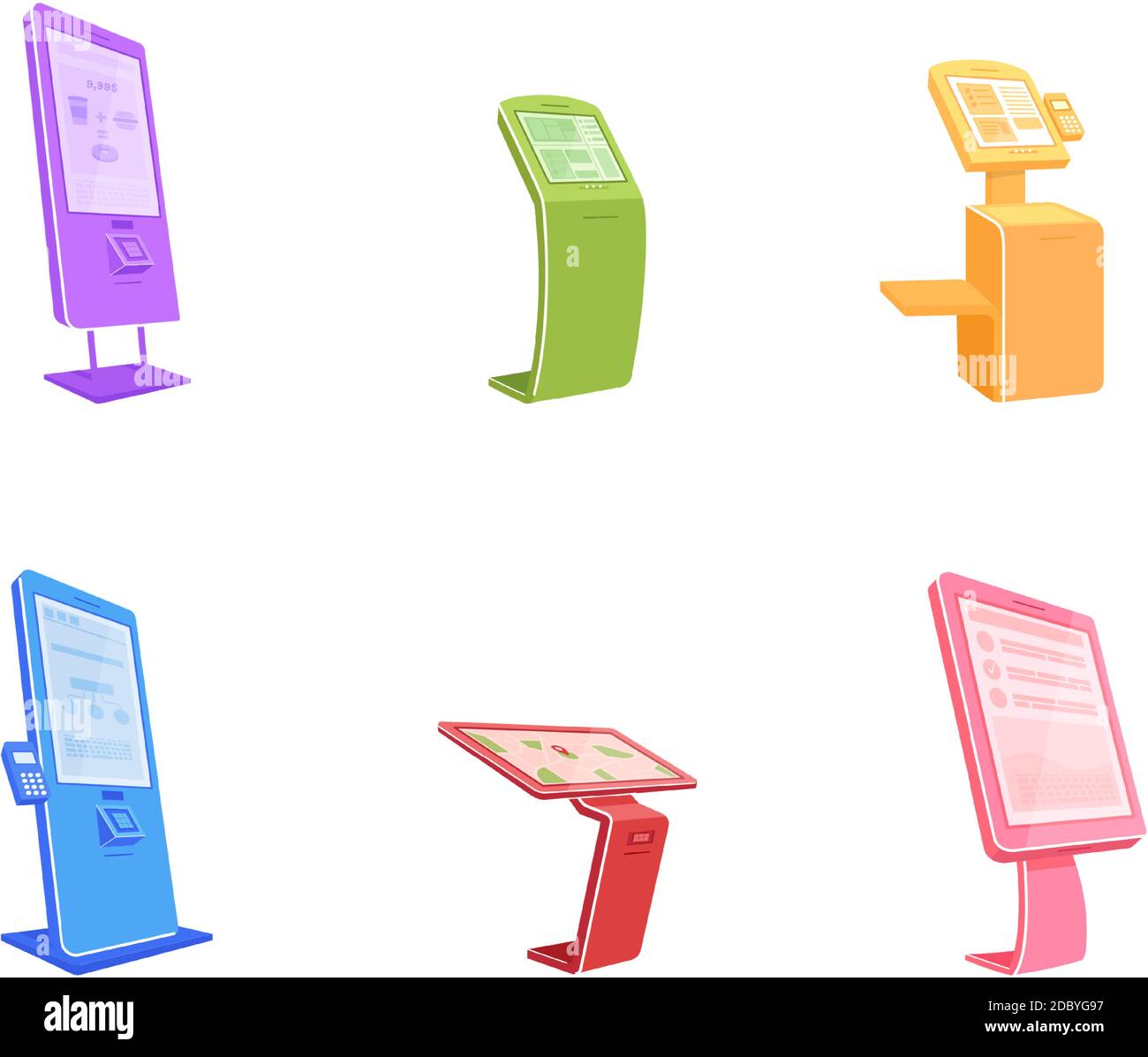 Self service terminals Stock Vector Images - Alamy