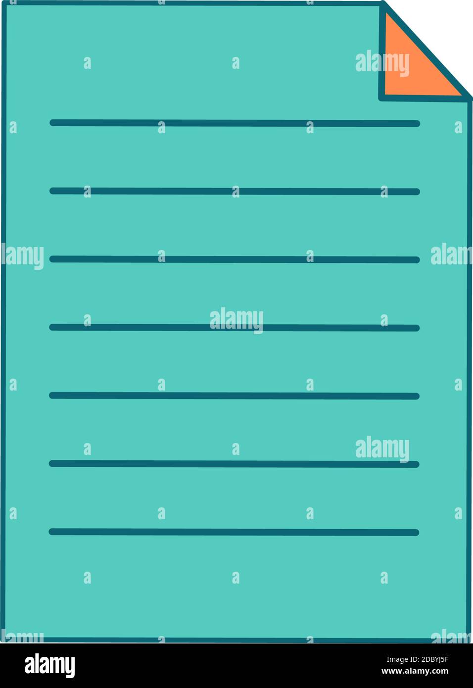 File flat color vector object Stock Vector